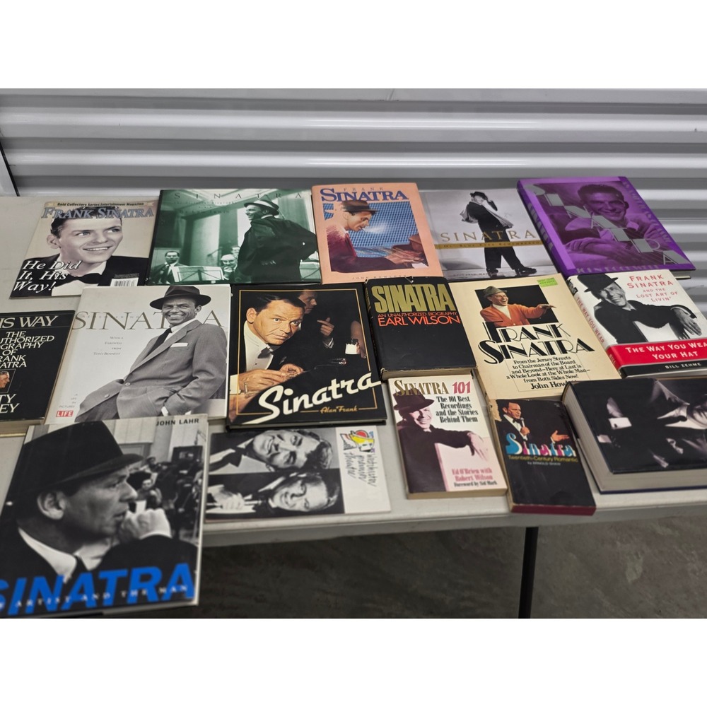 Frank Sinatra Book Lot Collection Biographies Music History Rat Pack Memorabilia